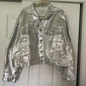 Fashion Nova Metallic Denim Jacket